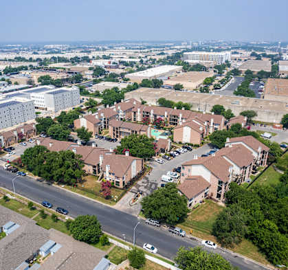 Aerial view of property at Brook Meadow Village, Austin, 78758