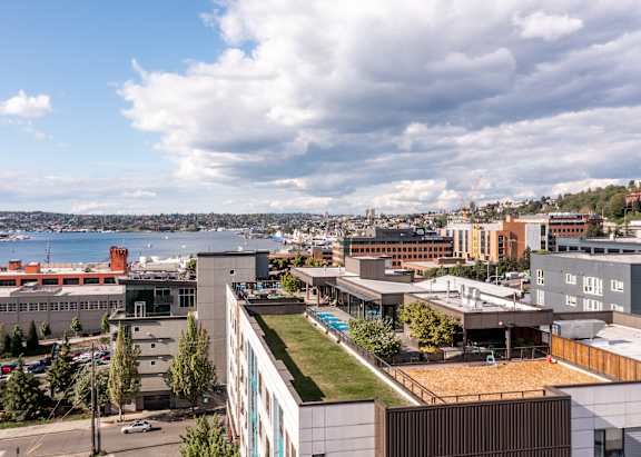 View Of A City at Rivet Apartments, Seattle, 98109