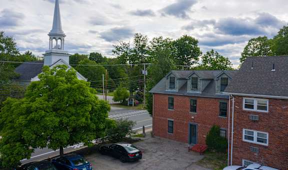 a view of the church from the top of a building
