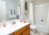Thumbnail 35 of 49 - Hallway bathroom with tub/ shower