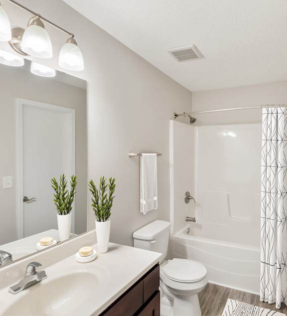Hunters Pointe Apartments in Charlotte North Carolina photo of our apartments offer a bathroom with a bathtub