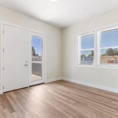 living room and front door