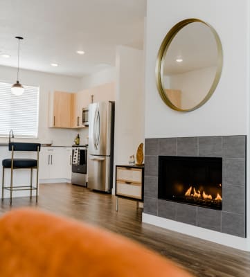 Livingroom with Fire Place at The Austin Townhomes, Draper, UT 84020
