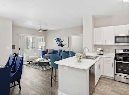 Open floor plan at Azure Apartment Homes