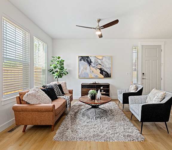 Modern and Spacious Living Area at Alante Homes at Lake Hazel, Boise, 83709
