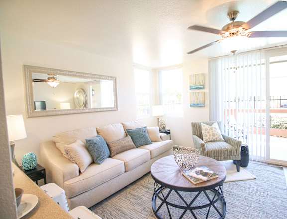 Cozy Living Room at Canyon Club Apartments