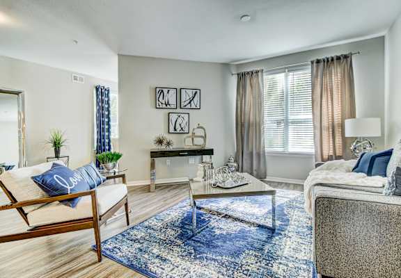 a living room with a couch and a coffee table