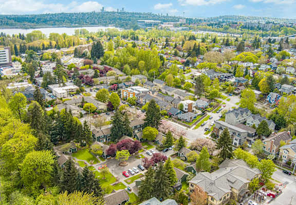 A bird's eye view of city at Burke Gilman, Seattle, WA 98105