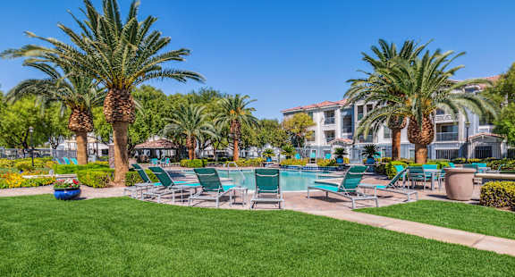 Outdoor space at Azure Apartment Homes