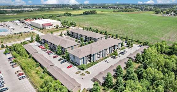 Arial View of a Building at Capitol Grove Apartments, Des Moines, IA, 50317