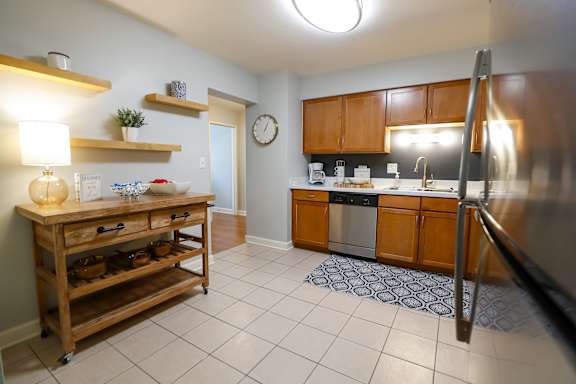 kitchen with stainless steal appliances