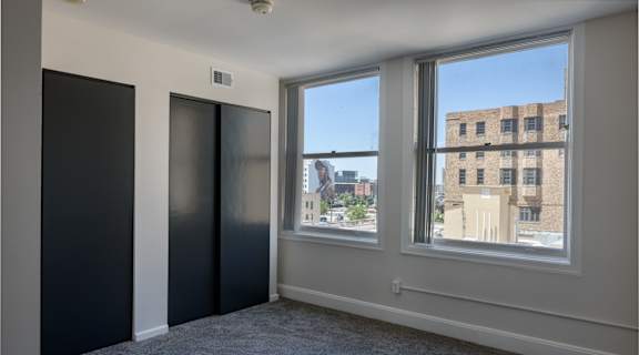  Spacious Living Room at The Kales Building Apartments in Detroit, MI
