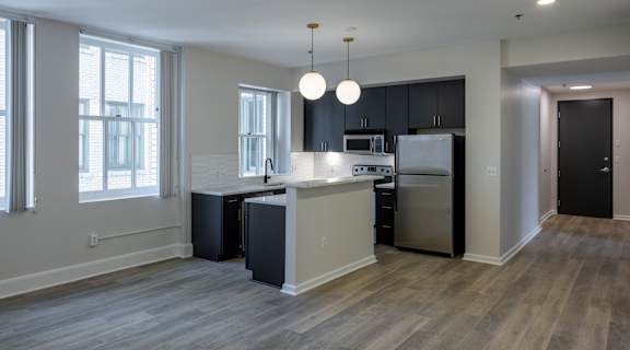  Spacious Kitchen at The Kales Building Apartments in Detroit, MI