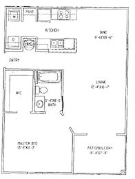  Floor Plan 1 Bedroom