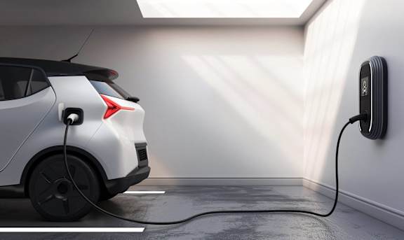 Car is Charging at Parallel Apartments, Omaha, NE, 68106