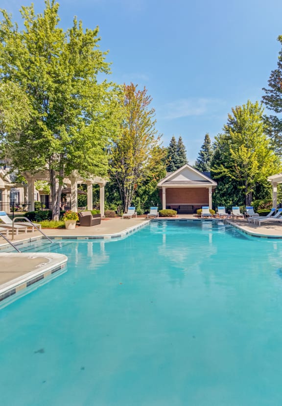 the swimming pool at our apartments