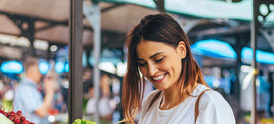 Woman at Farmers Market at Berkshire Pullman, Frisco, Texas