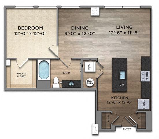 Floor Plan  A81_2_FloorPlan at The Nicholas, Columbus, OH