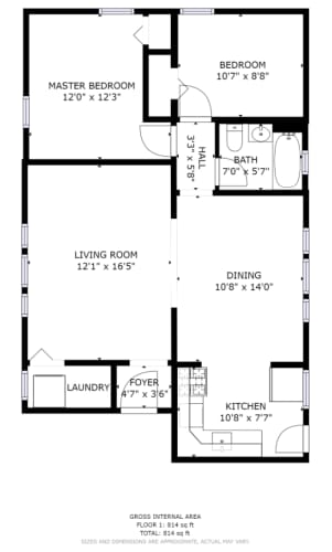 Floor Plan  Two Bedroom