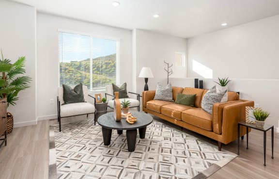 living room and kitchen