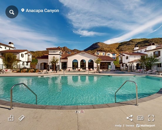 a large swimming pool in the middle of a city at Anacapa Canyon, Camarillo, 93012