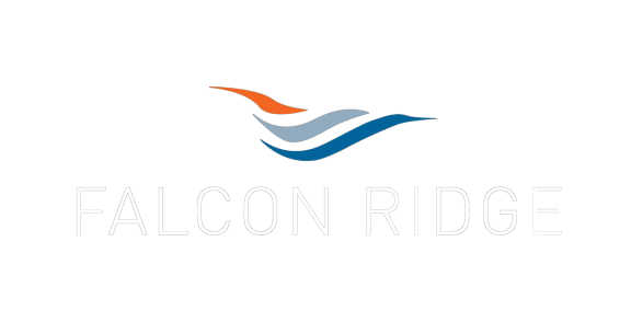 a logo with a wave on a black background