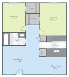  Floor Plan Two Bed - Southwind B