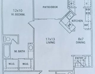 Floor Plan B2 2 Bedroom / 2 Bath - 980