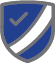 a blue arrow pointing to the left in a blue road sign