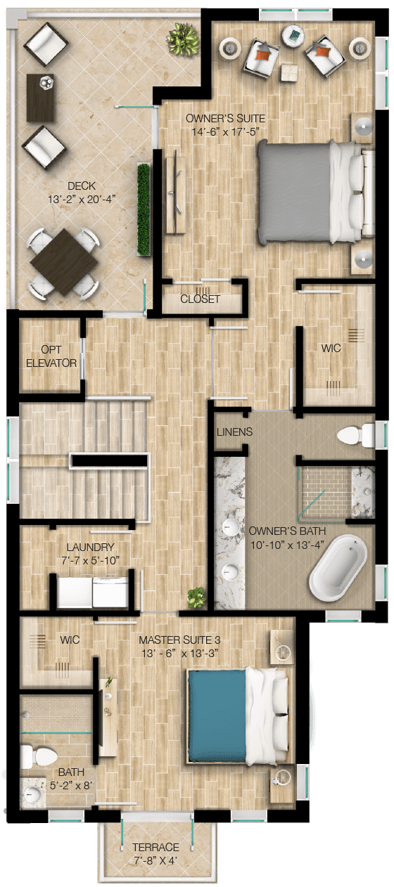 Sunrise - 3rd Story Floorplan