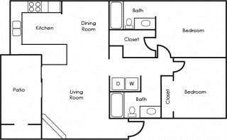 Northtowne Summit Apartments C1 Floor Plan