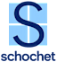 A large blue letter S with the word "schoochet" below it.