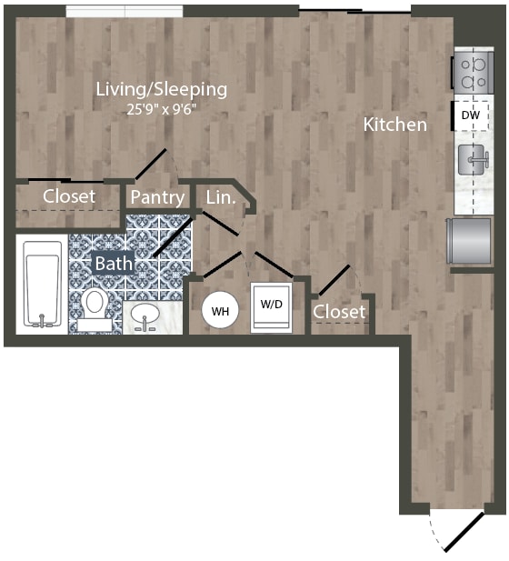 S2A Floor Plan at Park Kennedy, Washington, Washington