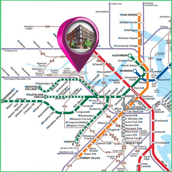 Transit Metro Boston Map