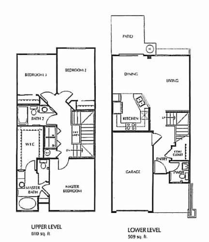 Floor Plan  Three Bedroom - One Car Garage