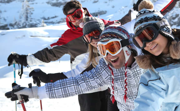 Mt Bachelor Skiing Friends