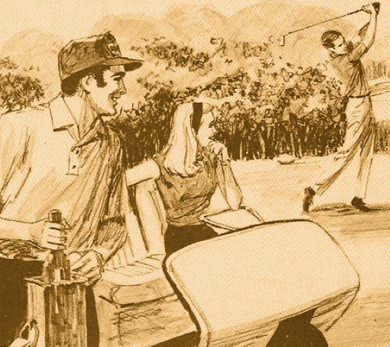 illustration of people playing golf
