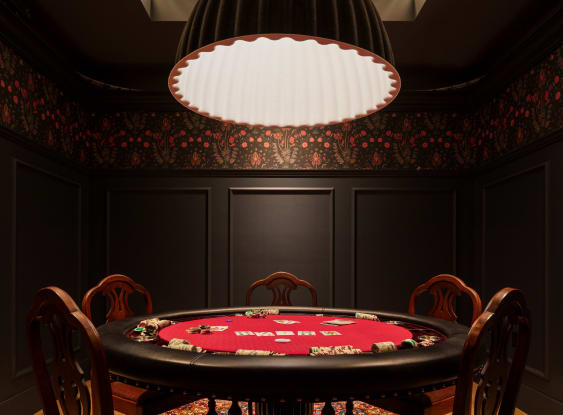a set of billiard balls on a pool table
