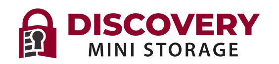 The image is of a logo for Discovery Mini Storage.