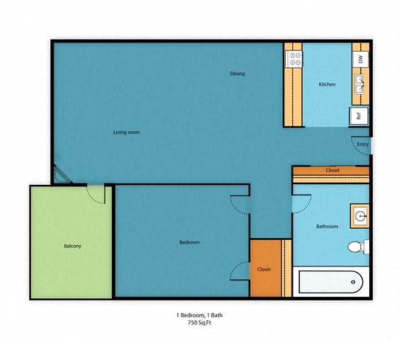 a floor plan of a small apartment