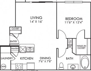 Avon. 1 bedroom apartment. Kitchen with bartop open to living/dining rooms. 1 full bathroom. Walk-in closet. Patio/balcony.