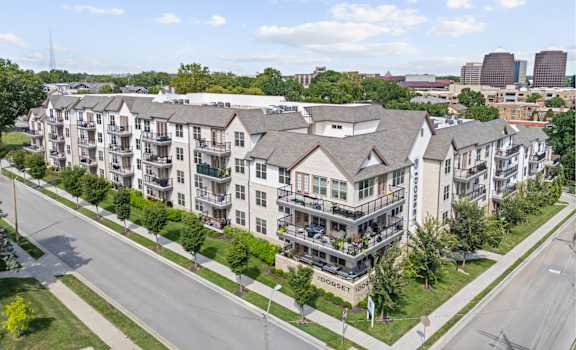 Apartment Building Exterior at The Dorset, Kansas City, Missouri
