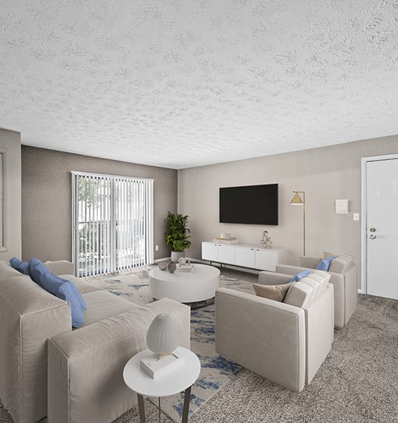 apartment room living in Akron, Ohio
