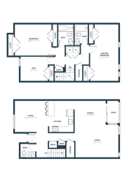Trillium Two Bedroom with den townhome at Trillium Apartments, Virginia