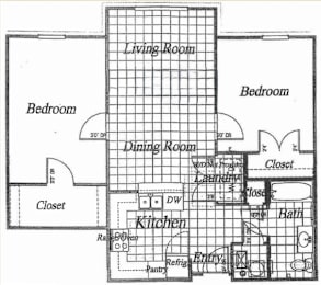  Floor Plan 2 Bedroom
