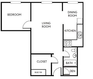  Floor Plan Small 1 Bedroom