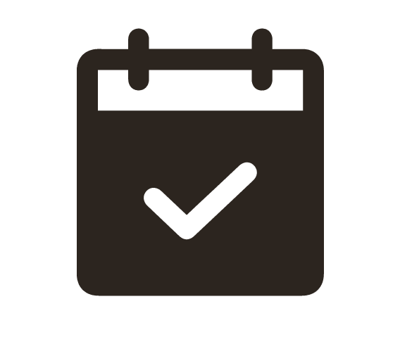 a picture of a calendar with a check icon
