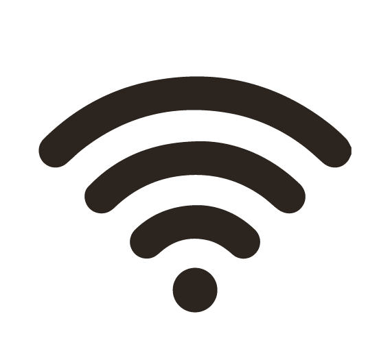 a graphic of a black wifi symbol isolated on a white
