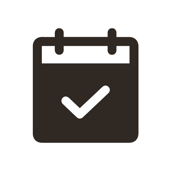 a picture of a calendar with a check icon