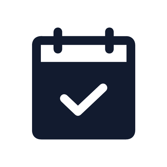 a picture of a calendar with a verified sign